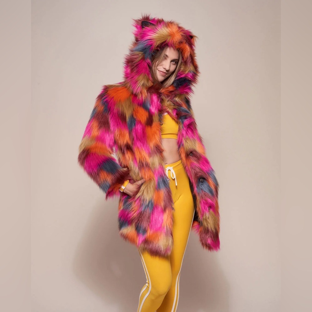 SpiritHoods | Classic Calico Leopard Faux Fur Coat | Sold Out